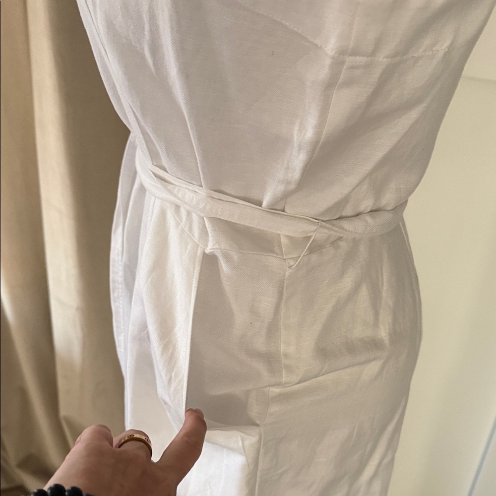 LOFT White Button-Down Midi Dress - Picture 4 of 5